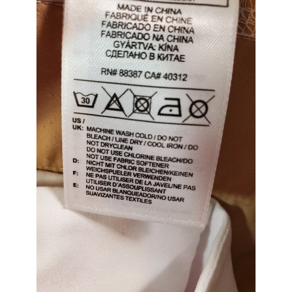 adidas Shorts Womens Size 4 White Pockets Flat Front Light Wash Slit Logo EUC - Picture 9 of 9